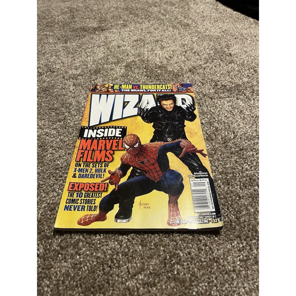 WIZARD MAGAZINE #132 LION-O VS HE-MAN BY ED MCGUINNESS JOE JUSKO COVER ART 2002